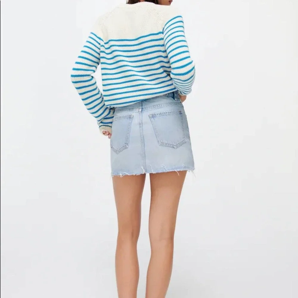 Zara ASYMMETRIC DENIM SKIRT - Picture 5 of 8